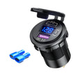12V Modified Car USB Charger With Voltage Display PD QC3.0 Socket(With Terminal Blue Light) - DIY Modified Charger by PMC TechLife | Online Shopping South Africa | PMC TechLife