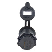 4.2A Dual USB With Voltage Display Mobile Phone Charger Socket Power Supply 12V Car Motorcycle(Green Light)