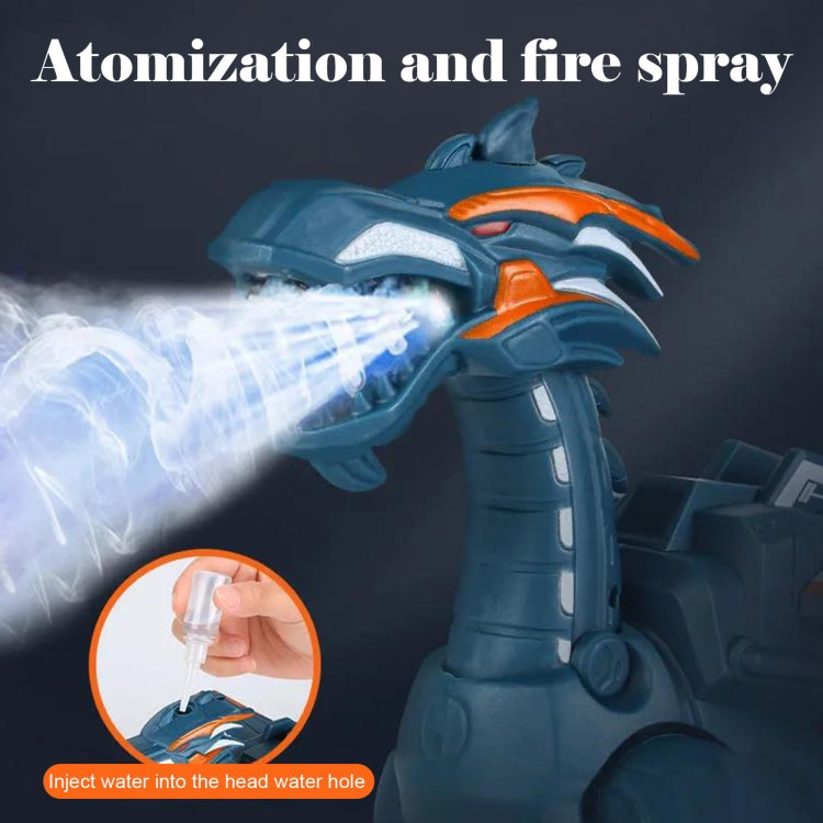 Electric Mechanical Dinosaur Toy Simulation Animal Toy Multifunctional Sound And Light Toy, Style: Spray-Blue - free shipping - PMC TechLife - Order now!