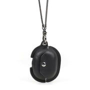 CONTACTS FAMILY CF1123B for Huawei FreeBuds Pro Leather Protective Case with Necklace Lanyard(Black)