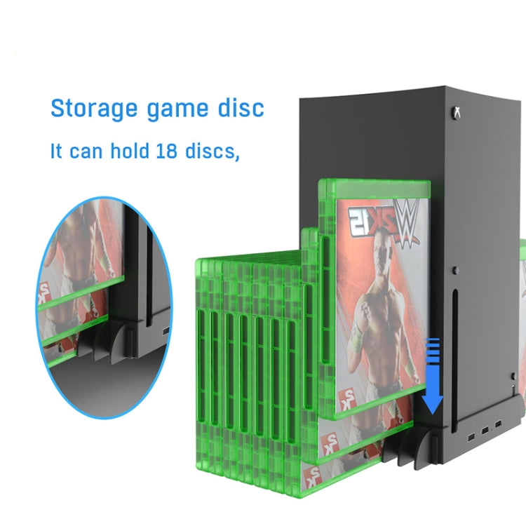 JYS X133 Multi-Function Cooling Base + Game Disc Storage For XBOXSeries X Host(Black) - Holder by JYS | Online Shopping South Africa | PMC TechLife