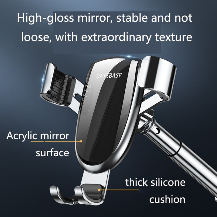 OATSBASF 03513 Phone Car Magnetic Telescopic Bracket Suction Cup Type Navigation Mobile Phone Bracket(Graphite Black) - Universal Car Holders by OATSBASF | Online Shopping South Africa | PMC Jewellery | Buy Now Pay Later Mobicred