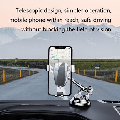 OATSBASF 03513 Phone Car Magnetic Telescopic Bracket Suction Cup Type Navigation Mobile Phone Bracket(Graphite Black) - Universal Car Holders by OATSBASF | Online Shopping South Africa | PMC Jewellery | Buy Now Pay Later Mobicred