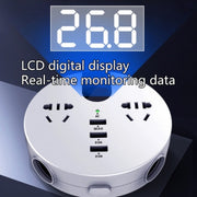 QC3.0 Car 12V 24V To 110V 220V Multi-function Inverter(White Round)