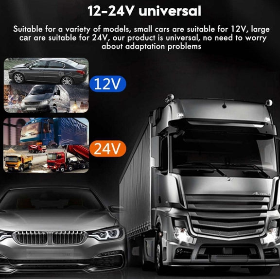 QC3.0 Car 12V 24V To 110V 220V Multi-function Inverter(White Round)