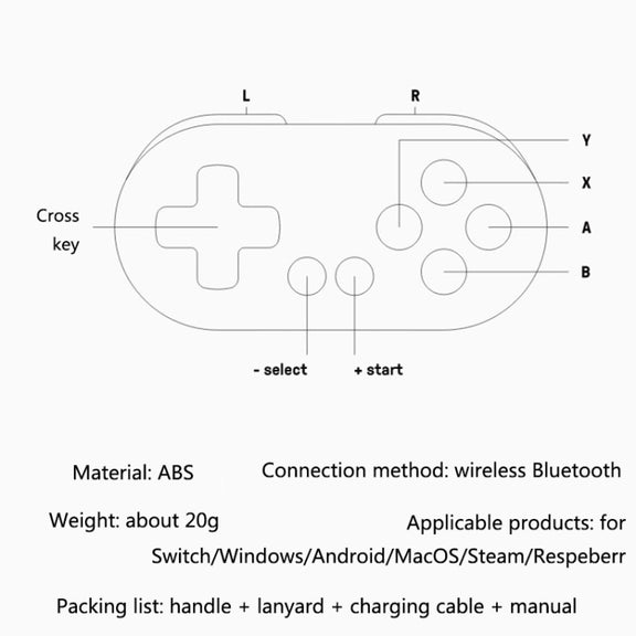 8Bitdo Zero2 Wireless Bluetooth Mini Handle For Switch / Windows / Android / MacOS / Steam / Respeberr(Yellow)