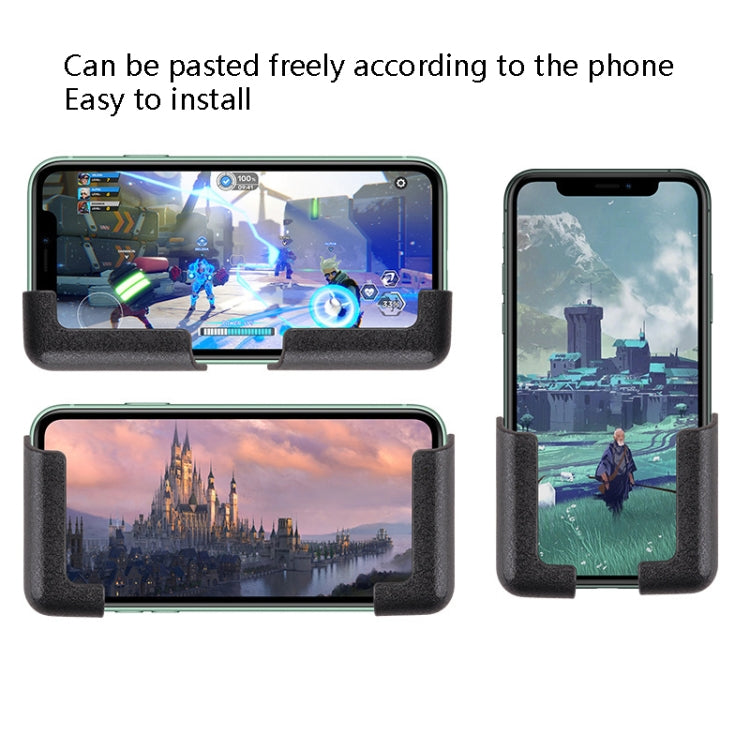 3 Pairs Car Driving Control Unit Paste Mobile Phone Holder Adjustable Width Vehicle Navigation Stand(Black) - Car Holders by PMC TechLife | Online Shopping South Africa | PMC TechLife