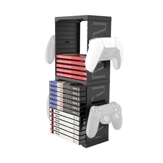IPLAY Multi-Function Storage Bracket For Gamepad Card And Disc For PS4 / PS5 / Xbox / Switch (Black) - free shipping - PMC Jewellery - Order now!