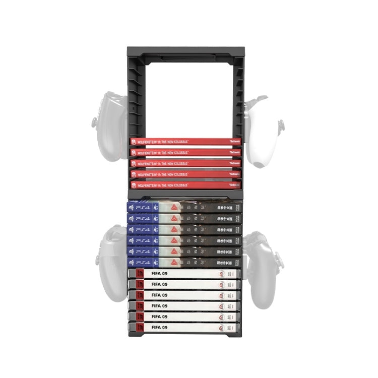 IPLAY Multi-Function Storage Bracket For Gamepad Card And Disc For PS4 / PS5 / Xbox / Switch (Black) - free shipping - PMC TechLife - Order now!