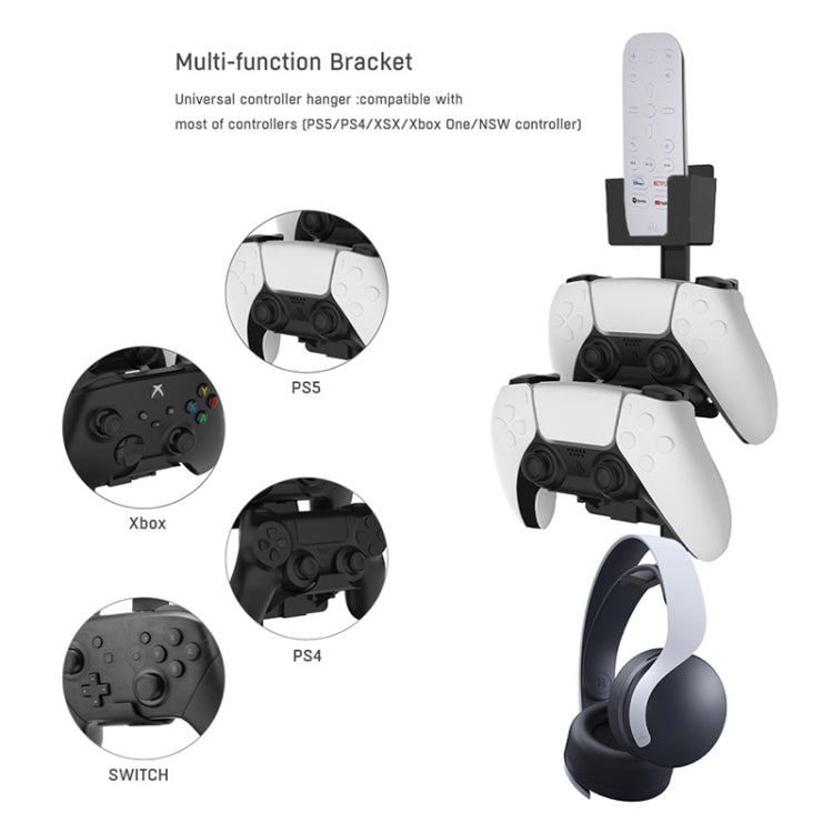 JYS P5125 Earphone / Handle / Remote Control Wall Hook For PS5 / PS4 / Xbox / Switch(White) - free shipping - PMC TechLife - Order now!