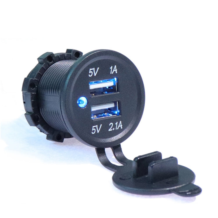 KWG-P1 Car Motorcycle Ship Modified USB Charger 5V 3.1A With Blue LED Lamp Display Water-resistant And Dustproof Car Charger