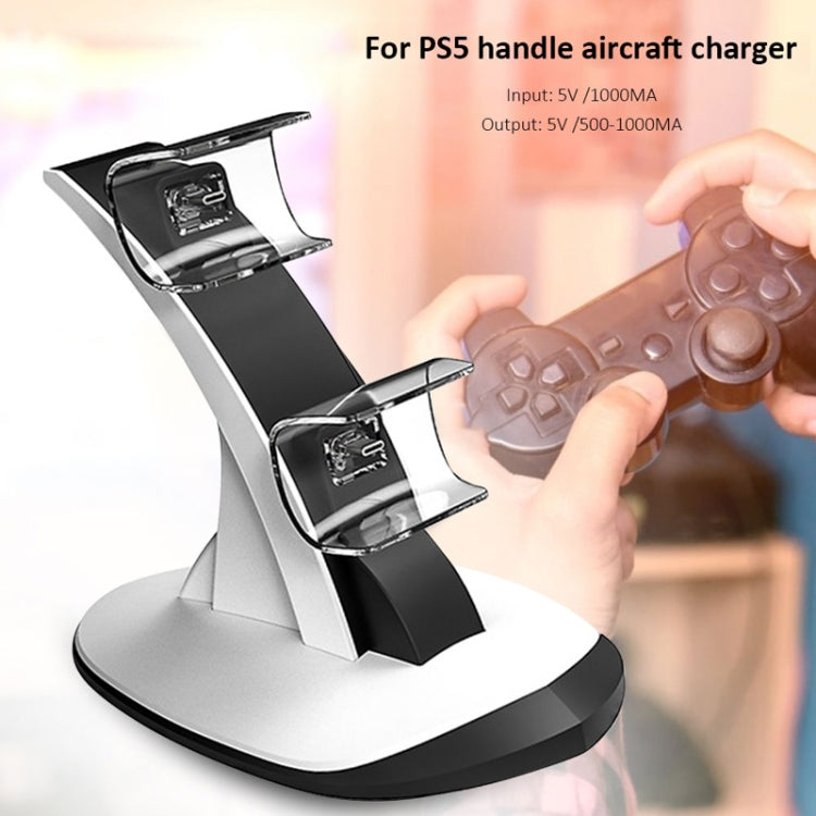 IPLAY HBP-314 Wireless Bluetooth Handle Two-Seater Charger For PS5(White) - free shipping - PMC TechLife - Order now!