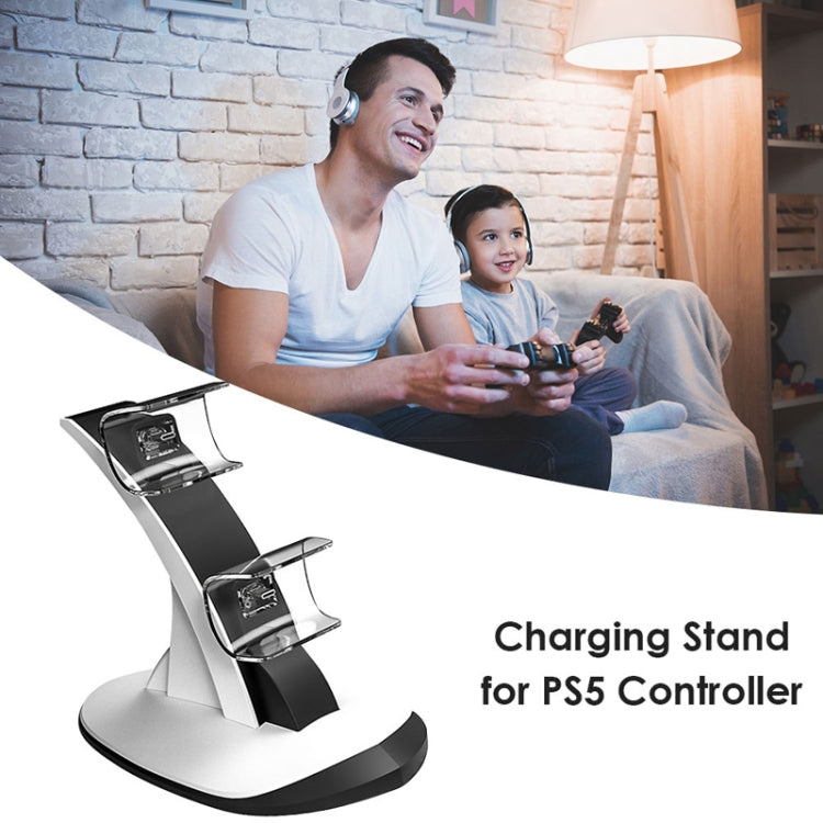 IPLAY HBP-314 Wireless Bluetooth Handle Two-Seater Charger For PS5(White) - free shipping - PMC TechLife - Order now!