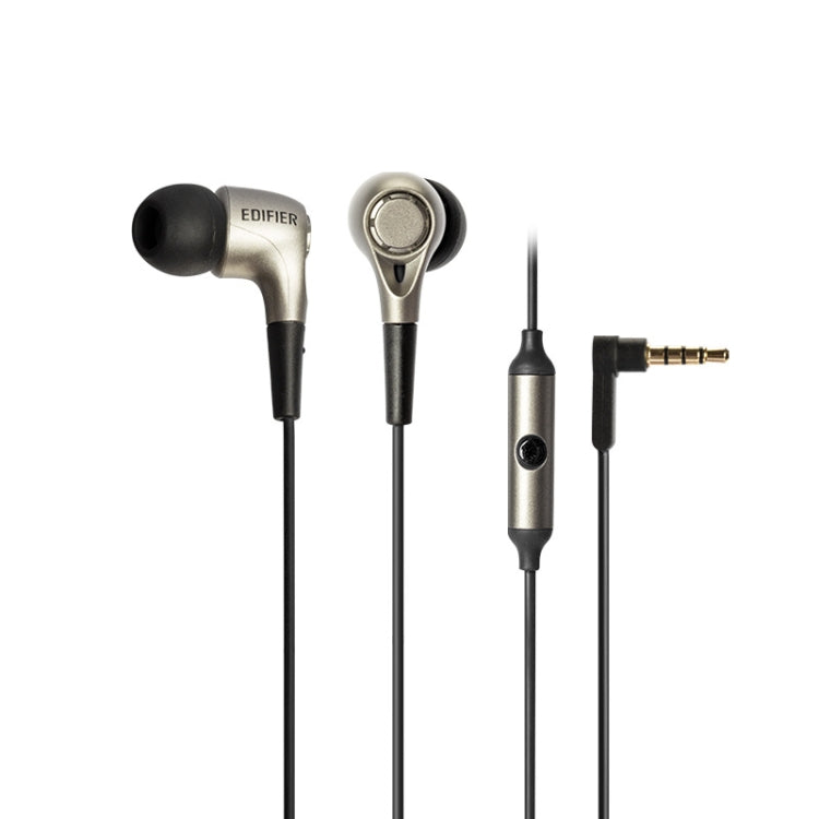 Edifier H230P In-Ear Subwoofer 3.5mm Wire-Controlled Sports Earphone With Microphone, Cable Length:1.3m(Black) - In Ear Wired Earphone by Edifier | Online Shopping South Africa | PMC Jewellery | Buy Now Pay Later Mobicred