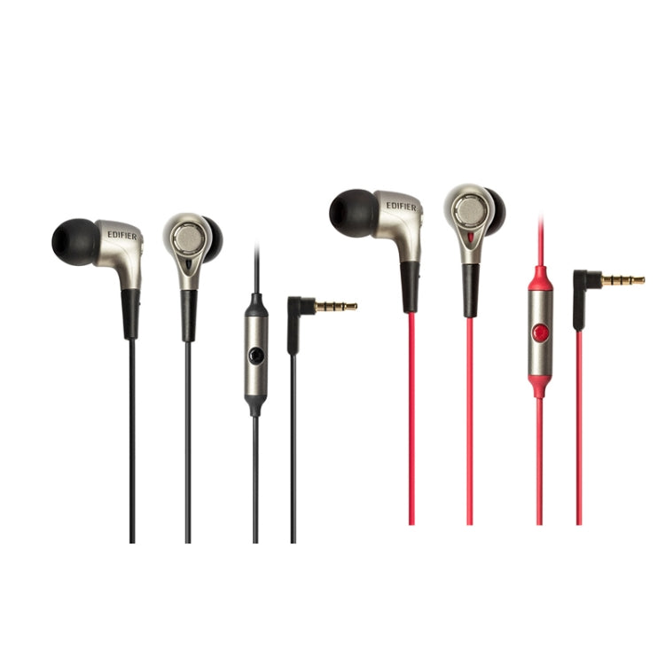 Edifier H230P In-Ear Subwoofer 3.5mm Wire-Controlled Sports Earphone With Microphone, Cable Length:1.3m(Black) - In Ear Wired Earphone by Edifier | Online Shopping South Africa | PMC Jewellery | Buy Now Pay Later Mobicred