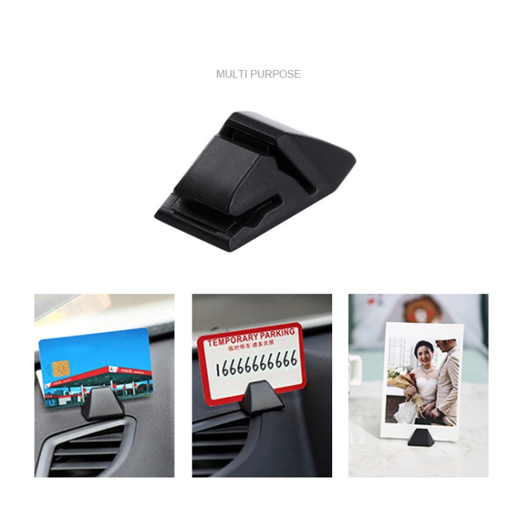 4 PCS Car Card Fixed Base Temporary Parking Card Clip Card Ticket Storage Clip