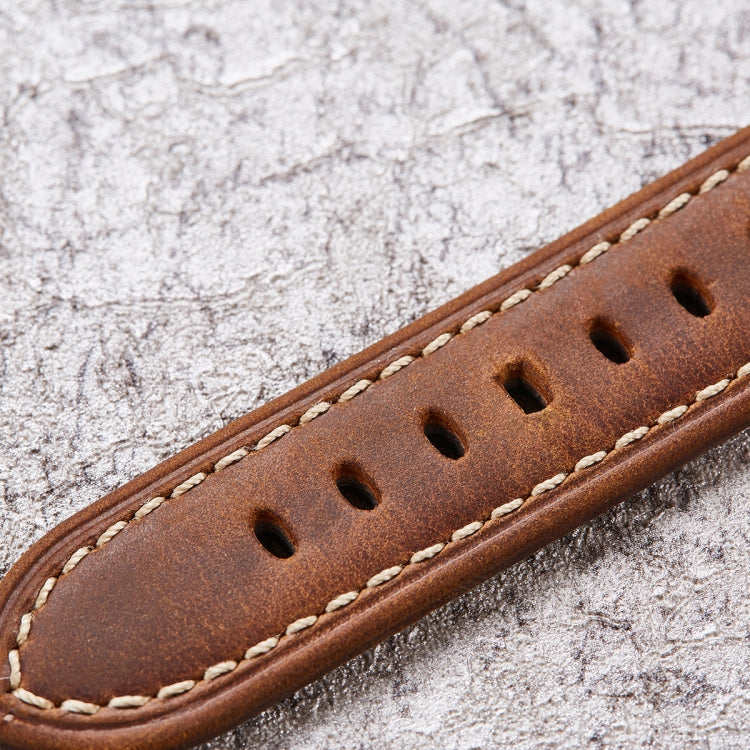 Quick Release Watch Band Crazy Horse Leather Retro Watch Band For Samsung Huawei,Size: 20mm  (Dark Brown Black Buckle) - Watch Bands by PMC Jewellery | Online Shopping South Africa | PMC Jewellery | Buy Now Pay Later Mobicred