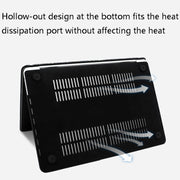 For MacBook Air 13 A1932 / A2179 / A2337 Plane PC Laptop Protective Case (Pure Black)