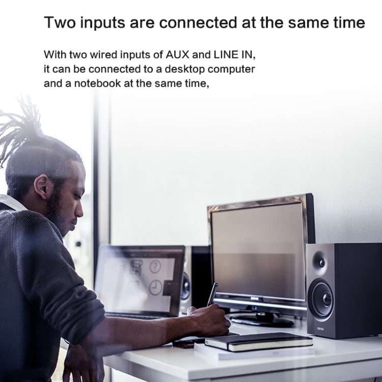 Edifier R1080BT Bluetooth Desktop Speaker, US Plug(Black) - free shipping - PMC Jewellery - Order now!