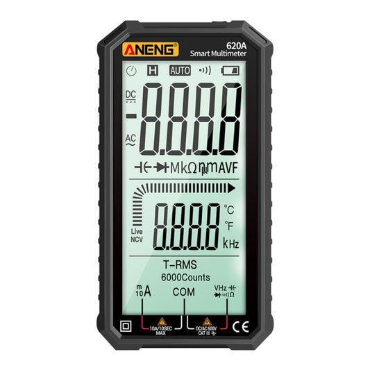 ANENG 620A Full Screen Smart Digital Multimeter(Black) - free shipping - PMC Jewellery - Order now!