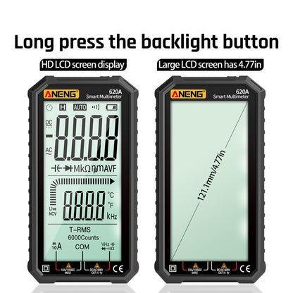 ANENG 620A Full Screen Smart Digital Multimeter(Black) - free shipping - PMC Jewellery - Order now!
