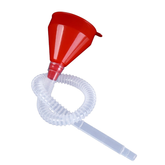 Pour Oil Tool  Car Motorcycle Truck Vehicle Plastic Filling Funnel with Soft Pipe