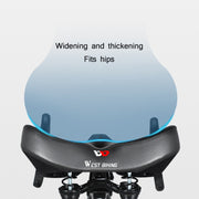 WEST BIKING Bicycle Riding Big Butt Comfortable Saddle(Black Hollow Windshield)