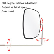 WEST BIKING Bicycle Riding Glasses Mini Rearview Mirror Multi-Angle Adjustable Flat Mirror(Black)