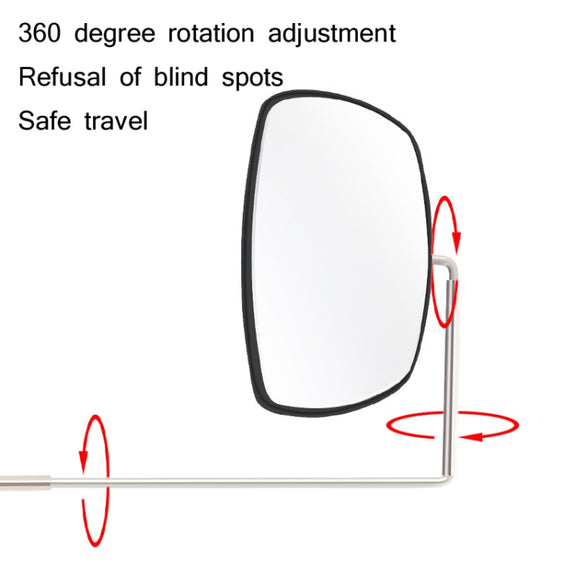 WEST BIKING Bicycle Riding Glasses Mini Rearview Mirror Multi-Angle Adjustable Flat Mirror(Black)
