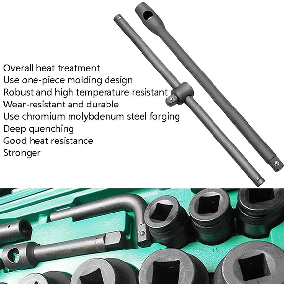 26 PCS / Set Hexagonal Heavy-Duty Socket Auto Repair Socket Wrench(Black Hexagonal)