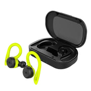 BE1032 Ear-mounted Water-resistant Sports TWS Wireless Bluetooth Earphone(Fluorescent Green)