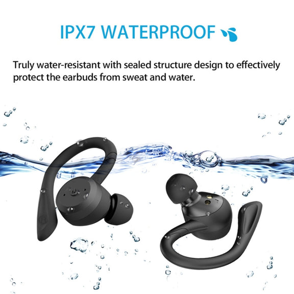 BE1032 Ear-mounted Water-resistant Sports TWS Wireless Bluetooth Earphone(Fluorescent Green)