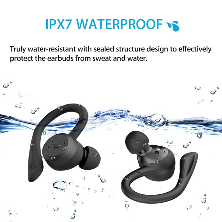 BE1032 Ear-mounted Water-resistant Sports TWS Wireless Bluetooth Earphone(Fluorescent Green)