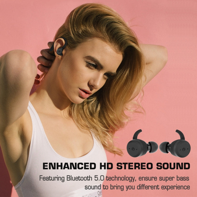 BE1032 Ear-mounted Water-resistant Sports TWS Wireless Bluetooth Earphone(Fluorescent Green)