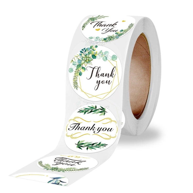 2 Rolls Thank You Floral Sticker Wedding Gift Decoration Label, Size: 2.5cm / 1inch(A-297) - Sticker & Tags by PMC TechLife | Online Shopping South Africa | PMC TechLife