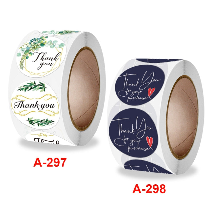 2 Rolls Thank You Floral Sticker Wedding Gift Decoration Label, Size: 2.5cm / 1inch(A-297) - Sticker & Tags by PMC TechLife | Online Shopping South Africa | PMC TechLife