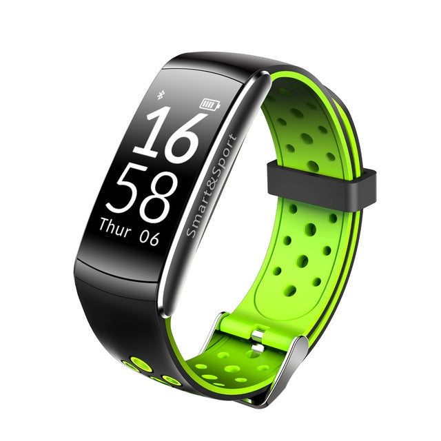 Smart Watch Heart Rate Monitor IP68 Water-resistant Fitness Tracker Blood Pressure GPS Bluetooth for Android IOS women men(Green)