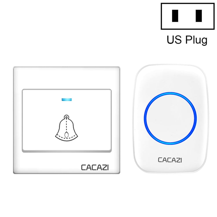 CACAZI H10 1 For 1 Wireless Smart Doorbell without Battery, Plug:US Plug(White) - free shipping - PMC TechLife - Order now!