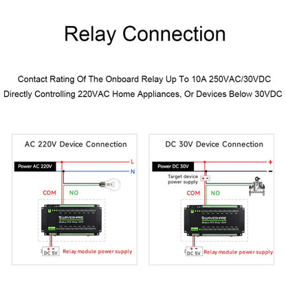 Waveshare 24921 Modbus RTU 16-Ch Relay Module, RS485 Interface, With Multiple Isolation Protection Circuits - free shipping - PMC Jewellery - Order now!