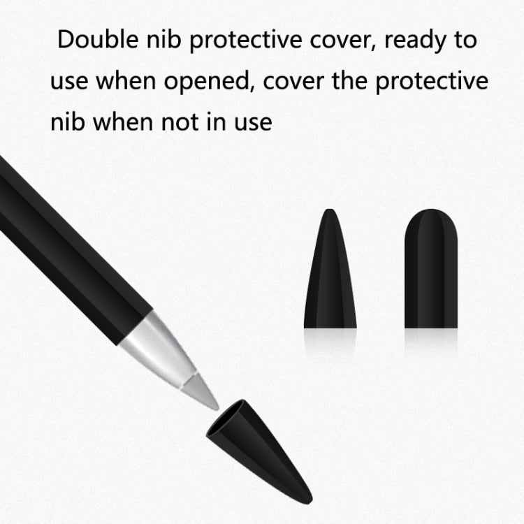 2 Sets 3 In 1 Stylus Silicone Protective Cover + Two-Color Pen Cap Set For Huawei M-Pencil(Gray) - Pencil Accessories by PMC TechLife | Online Shopping South Africa | PMC TechLife | Buy Now Pay Later Mobicred