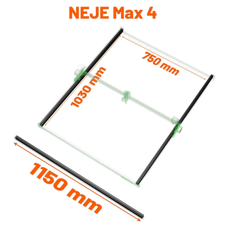 1150mm Y-Axis Extension Kit Aluminum Profile Rail For NEJE MAX 4 / 3 MAX V2 Laser Engraver - DIY Engraving Machines by PMC TechLife | Online Shopping South Africa | PMC TechLife