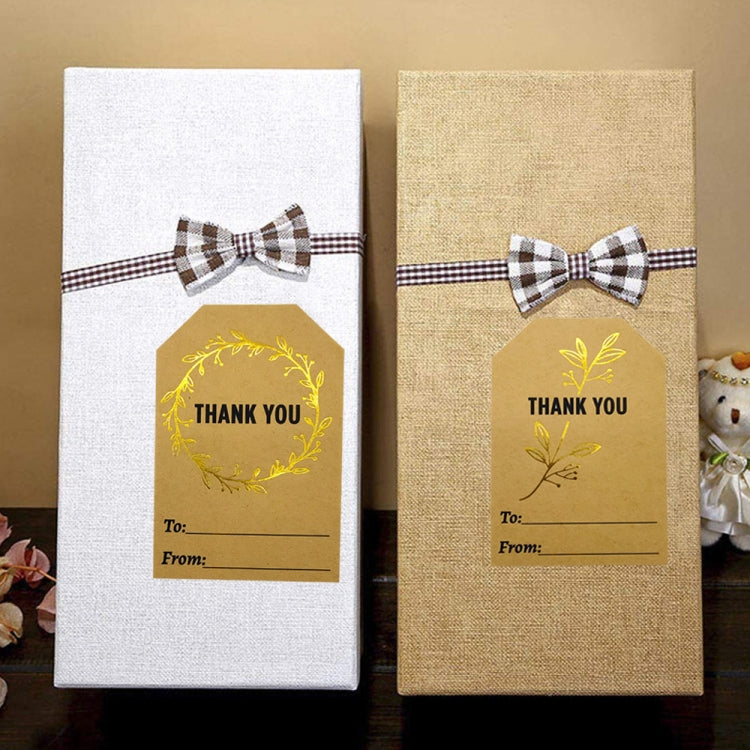 Kraft Paper Thank You Hot Stamping Sticker Gift Wrapping Decoration Label, Size: 50x75mm(K-74) - Sticker & Tags by PMC TechLife | Online Shopping South Africa | PMC TechLife