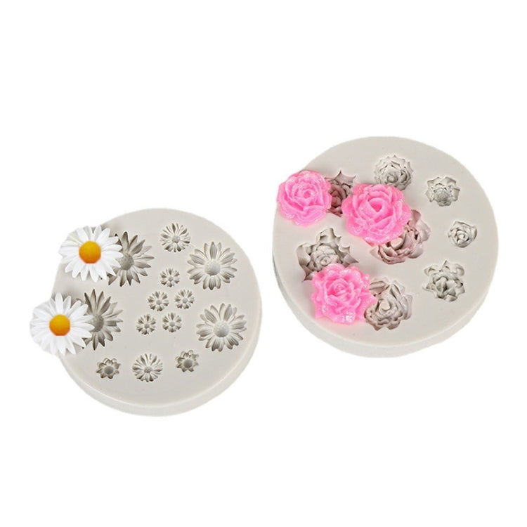 Flower Mold DIY Crystal Drip Silicone Mold, Specification: Small Daisy