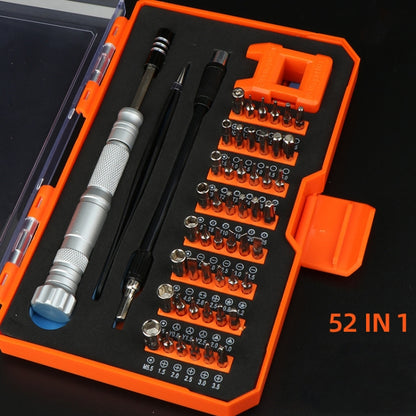 Obadun 9802B 52 in 1 Aluminum Alloy Handle Hardware Tool Screwdriver Set Home Precision Screwdriver Mobile Phone Disassembly Tool(Orange Box) - free shipping - PMC Jewellery - Order now!