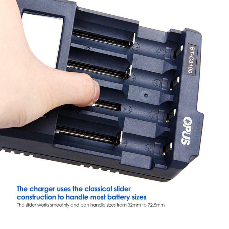 OPUS BT-C3100 Smart Smart Digital Intelligent 4-Slot Battery Charger(UK Plug) - free shipping - PMC Jewellery - Order now!