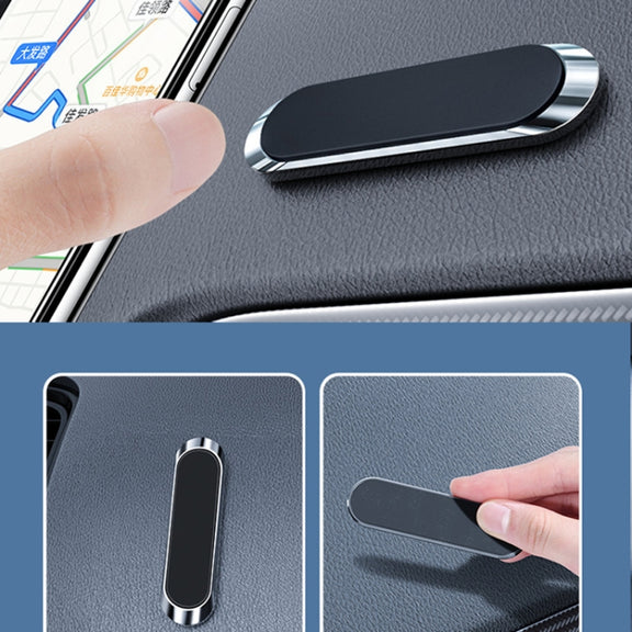 2 PCS Multifunctional Car Phone Holder Magnetic Suction Instrument Panel Navigation Suction Cup Holder, Colour: F6 Black