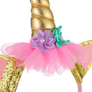 Unicorn Headband Children Birthday Festival Party Hair Accessories(Rose Red 1)