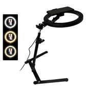 Overhead Shooting Bracket Ring Fill Light Set Live Beautifying LED Light Stand(Overhead Shot Bracket + Lamp)