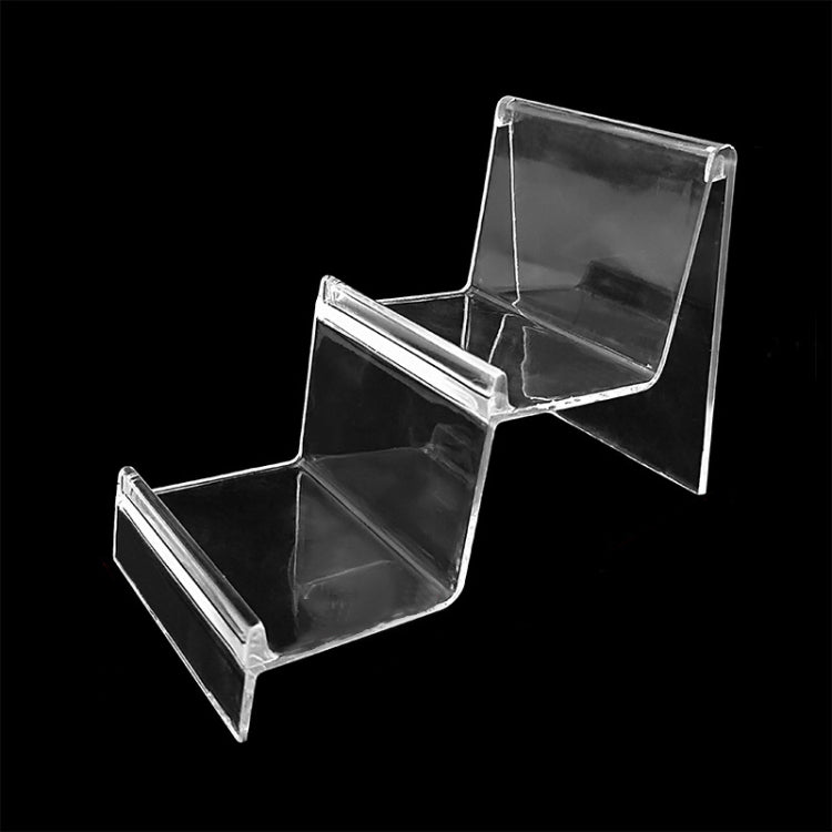 10 PCS Thickened Transparent Wallet Holder Plastic Phone Mask Display Stand Counter Display Stand,Specification: No. 3 2 Layer - Desktop Holder by PMC TechLife | Online Shopping South Africa | PMC TechLife