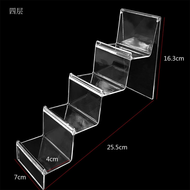 10 PCS Thickened Transparent Wallet Holder Plastic Phone Mask Display Stand Counter Display Stand,Specification: No. 3 4 Layer - free shipping - PMC TechLife - Order now!